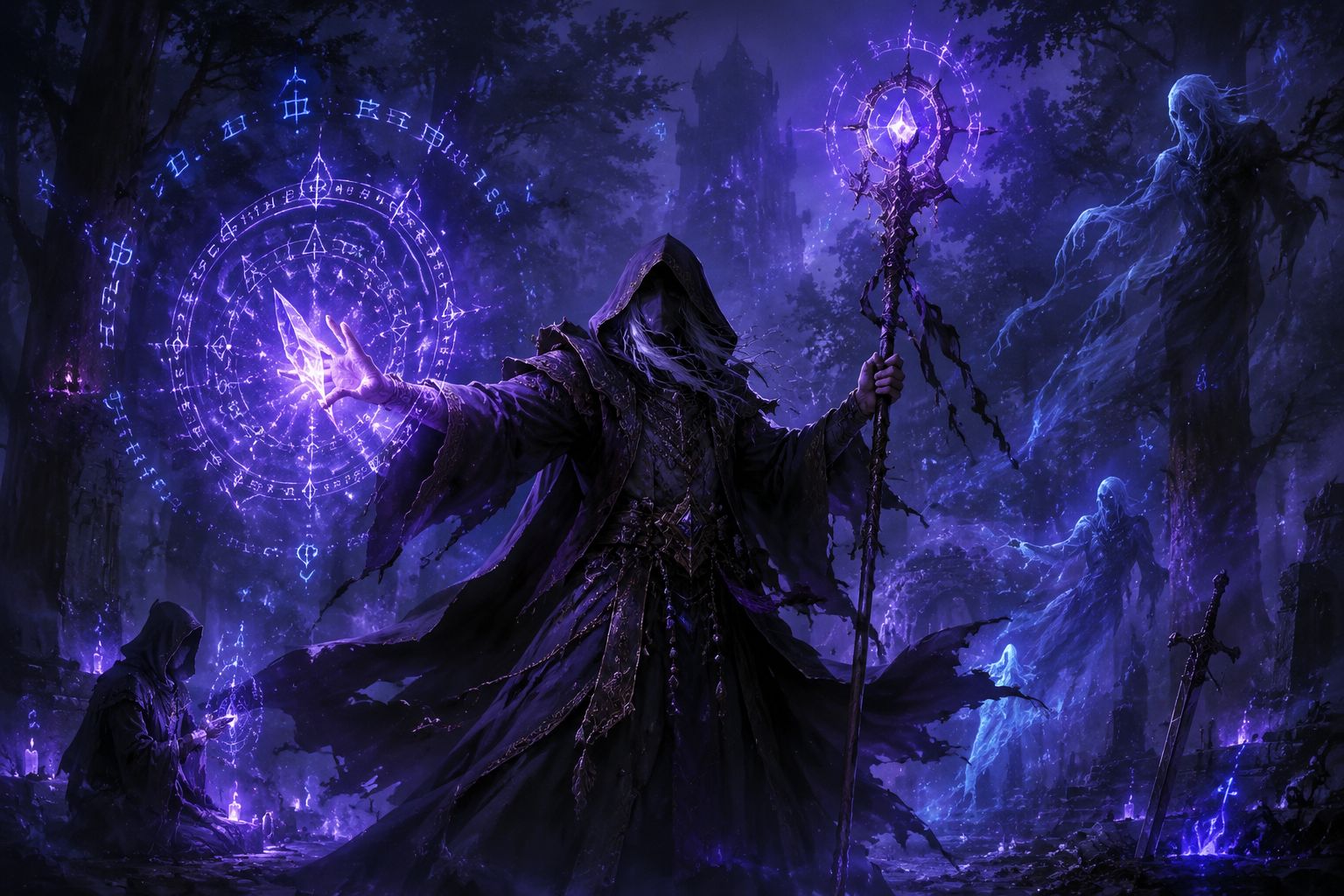 Elden Ring Nightreign mage character casting powerful magic