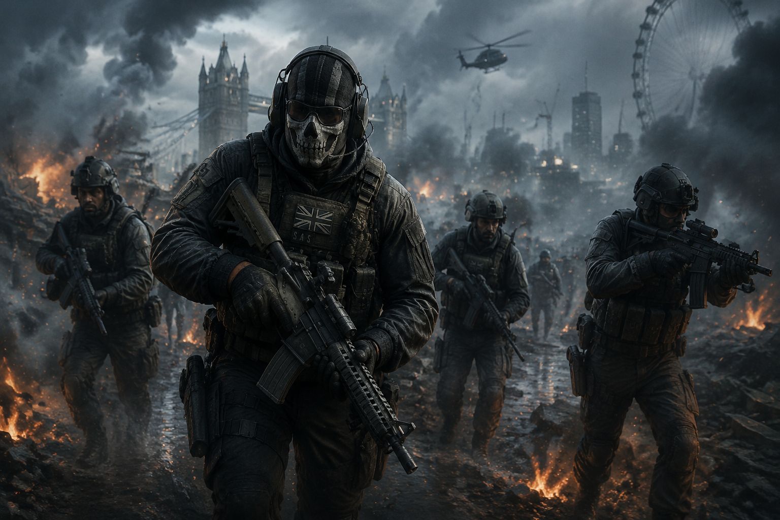 Call of Duty Modern Warfare 4 campaign concept art featuring Task Force 141