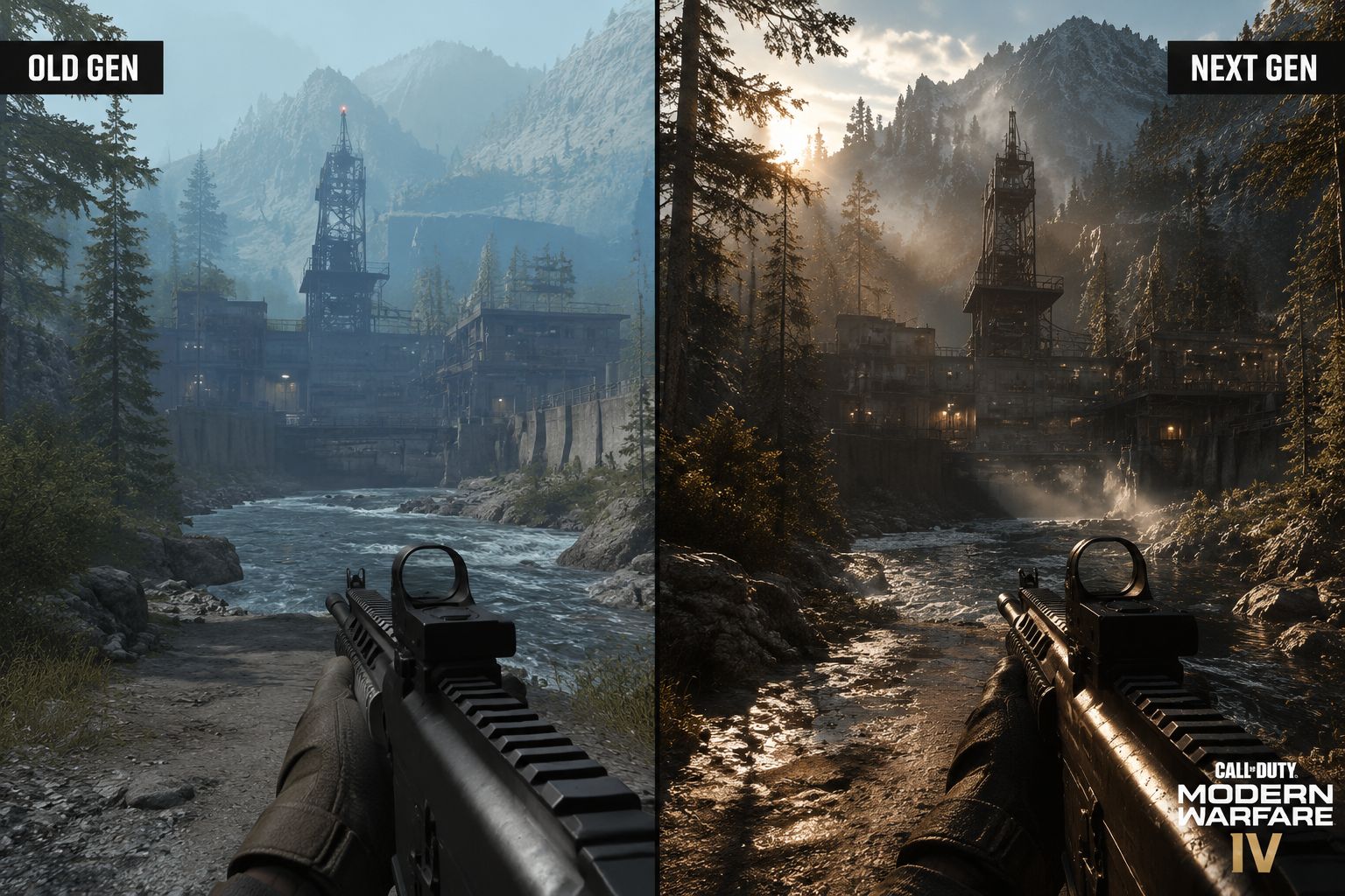 Modern Warfare 4 graphics upgrade showing ray tracing and next-gen visuals